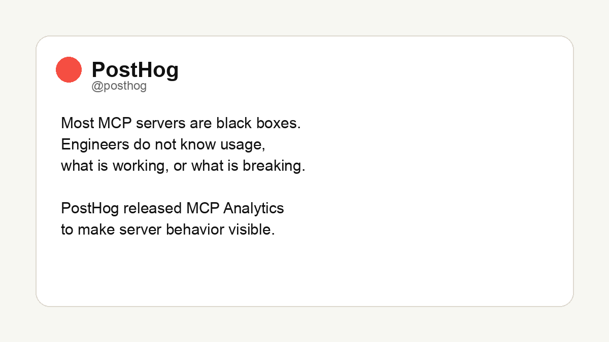 PostHog MCP Analytics announcement